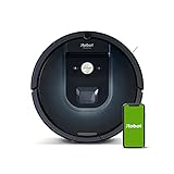 iRobot Roomba 981 Saugroboter mit 3-stufigem Reinigungssystem, Raumkartierung, Teppich-Turbomodus, zwei Multibodenbürsten, WLAN Staubsauger Roboter für Hartböden, Teppiche und Tierhaare, App-Steuerung